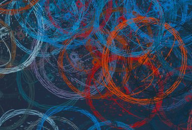 Soyut arka plan sanatı. 2D çizim. Etkileyici yağlı boya resim. Tuvalde fırça darbeleri. Modern sanat. Çok renkli arkaplan. Çağdaş sanat. İfade. Sanatsal dijital palet.