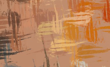 Soyut arka plan sanatı. 2D çizim. Etkileyici yağlı boya resim. Tuvalde fırça darbeleri. Modern sanat. Çok renkli arkaplan. Çağdaş sanat. İfade. Sanatsal dijital palet.
