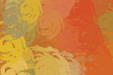 Soyut arka plan sanatı. 2D çizim. Etkileyici yağlı boya resim. Tuvalde fırça darbeleri. Modern sanat. Çok renkli arkaplan. Çağdaş sanat. İfade. Sanatsal dijital palet.