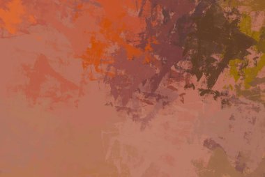 Soyut arka plan sanatı. 2D çizim. Etkileyici yağlı boya resim. Tuvalde fırça darbeleri. Modern sanat. Çok renkli arkaplan. Çağdaş sanat. İfade. Sanatsal dijital palet.