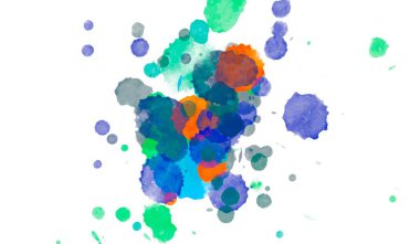 Soyut arka plan sanatı. 2D çizim. Etkileyici yağlı boya resim. Tuvalde fırça darbeleri. Modern sanat. Çok renkli arkaplan. Çağdaş sanat. İfade. Sanatsal dijital palet.