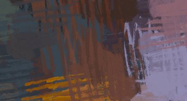 Soyut arka plan sanatı. 2D çizim. Etkileyici yağlı boya resim. Tuvalde fırça darbeleri. Modern sanat. Çok renkli arkaplan. Çağdaş sanat. İfade. Sanatsal dijital palet.