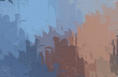 Soyut arka plan sanatı. 2D çizim. Etkileyici yağlı boya resim. Tuvalde fırça darbeleri. Modern sanat. Çok renkli arkaplan. Çağdaş sanat. İfade. Sanatsal dijital palet.