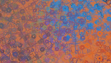 Soyut arka plan sanatı. 2D çizim. Etkileyici yağlı boya resim. Tuvalde fırça darbeleri. Modern sanat. Çok renkli arkaplan. Çağdaş sanat. İfade. Sanatsal dijital palet.