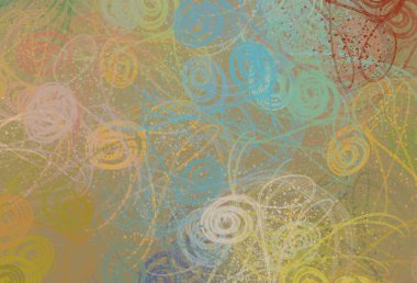 Soyut arka plan sanatı. 2D çizim. Etkileyici yağlı boya resim. Tuvalde fırça darbeleri. Modern sanat. Çok renkli arkaplan. Çağdaş sanat. İfade. Sanatsal dijital palet.