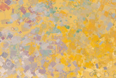 Soyut arka plan sanatı. 2D çizim. Etkileyici yağlı boya resim. Tuvalde fırça darbeleri. Modern sanat. Çok renkli arkaplan. Çağdaş sanat. İfade. Sanatsal dijital palet.