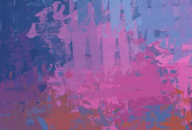Soyut arka plan sanatı. 2D çizim. Etkileyici yağlı boya resim. Tuvalde fırça darbeleri. Modern sanat. Çok renkli arkaplan. Çağdaş sanat. İfade. Sanatsal dijital palet.