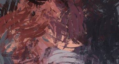 Soyut arka plan sanatı. 2D çizim. Etkileyici yağlı boya resim. Tuvalde fırça darbeleri. Modern sanat. Çok renkli arkaplan. Çağdaş sanat. İfade. Sanatsal dijital palet.