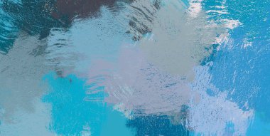 Soyut arka plan sanatı. 2D çizim. Etkileyici yağlı boya resim. Tuvalde fırça darbeleri. Modern sanat. Çok renkli arkaplan. Çağdaş sanat. İfade. Sanatsal dijital palet.