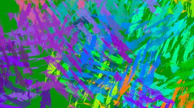 Soyut arka plan sanatı. 2D çizim. Etkileyici yağlı boya resim. Tuvalde fırça darbeleri. Modern sanat. Çok renkli arkaplan. Çağdaş sanat. İfade. Sanatsal dijital palet.