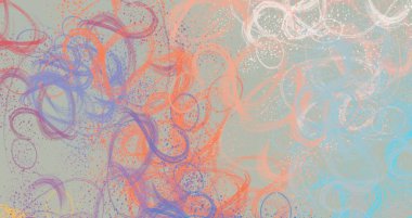 Soyut arka plan sanatı. 2D çizim. Etkileyici yağlı boya resim. Tuvalde fırça darbeleri. Modern sanat. Çok renkli arkaplan. Çağdaş sanat. İfade. Sanatsal dijital palet.
