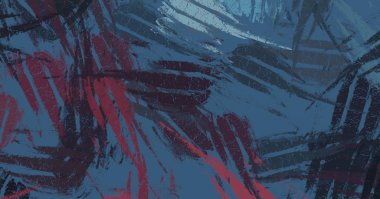 Soyut arka plan sanatı. 2D çizim. Etkileyici yağlı boya resim. Tuvalde fırça darbeleri. Modern sanat. Çok renkli arkaplan. Çağdaş sanat. İfade. Sanatsal dijital palet.