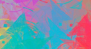 Soyut arka plan sanatı. 2D çizim. Etkileyici yağlı boya resim. Tuvalde fırça darbeleri. Modern sanat. Çok renkli arkaplan. Çağdaş sanat. İfade. Sanatsal dijital palet.