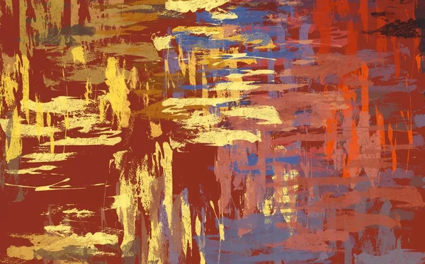 Abstract Background Art Illustration Expressive Oil Painting Brushstrokes Canvas Modern — Stock Photo, Image