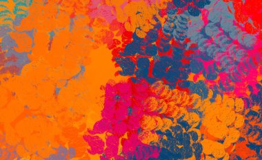 Soyut arka plan sanatı. 2D çizim. Etkileyici yağlı boya resim. Tuvalde fırça darbeleri. Modern sanat. Çok renkli arkaplan. Çağdaş sanat. İfade. Sanatsal dijital palet.