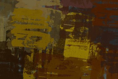 Soyut arka plan sanatı. 2D çizim. Etkileyici yağlı boya resim. Tuvalde fırça darbeleri. Modern sanat. Çok renkli arkaplan. Çağdaş sanat. İfade. Sanatsal dijital palet.