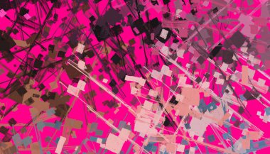 Soyut arka plan sanatı. 2D çizim. Etkileyici yağlı boya resim. Tuvalde fırça darbeleri. Modern sanat. Çok renkli arkaplan. Çağdaş sanat. İfade. Sanatsal dijital palet.