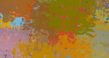 Soyut arka plan sanatı. 2D çizim. Etkileyici yağlı boya resim. Tuvalde fırça darbeleri. Modern sanat. Çok renkli arkaplan. Çağdaş sanat. İfade. Sanatsal dijital palet.