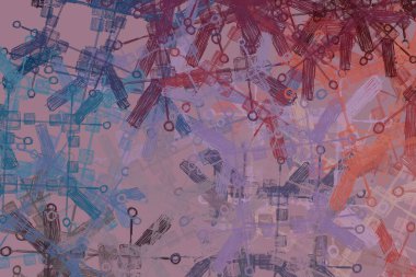 Soyut arka plan sanatı. 2D çizim. Etkileyici yağlı boya resim. Tuvalde fırça darbeleri. Modern sanat. Çok renkli arkaplan. Çağdaş sanat. İfade. Sanatsal dijital palet.