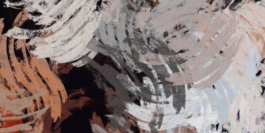 Soyut arka plan sanatı. 2D çizim. Etkileyici yağlı boya resim. Tuvalde fırça darbeleri. Modern sanat. Çok renkli arkaplan. Çağdaş sanat. İfade. Sanatsal dijital palet.