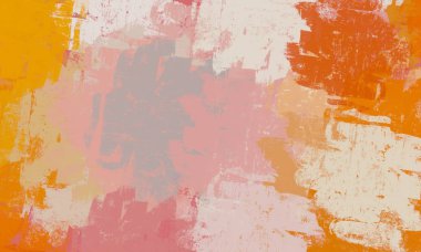 Soyut arka plan sanatı. 2D çizim. Etkileyici yağlı boya resim. Tuvalde fırça darbeleri. Modern sanat. Çok renkli arkaplan. Çağdaş sanat. İfade. Sanatsal dijital palet.