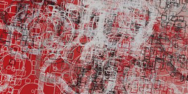 Soyut arka plan sanatı. 2D çizim. Etkileyici yağlı boya resim. Tuvalde fırça darbeleri. Modern sanat. Çok renkli arkaplan. Çağdaş sanat. İfade. Sanatsal dijital palet.