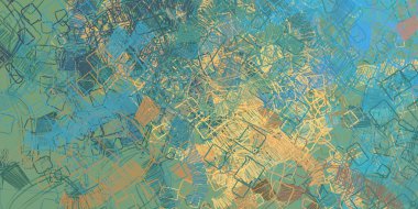 Soyut arka plan sanatı. 2D çizim. Etkileyici yağlı boya resim. Tuvalde fırça darbeleri. Modern sanat. Çok renkli arkaplan. Çağdaş sanat. İfade. Sanatsal dijital palet.