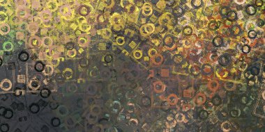 Soyut arka plan sanatı. 2D çizim. Etkileyici yağlı boya resim. Tuvalde fırça darbeleri. Modern sanat. Çok renkli arkaplan. Çağdaş sanat. İfade. Sanatsal dijital palet.