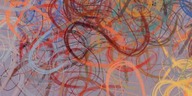 Soyut arka plan sanatı. 2D çizim. Etkileyici yağlı boya resim. Tuvalde fırça darbeleri. Modern sanat. Çok renkli arkaplan. Çağdaş sanat. İfade. Sanatsal dijital palet.