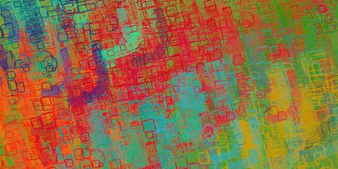 Soyut arka plan sanatı. 2D çizim. Etkileyici yağlı boya resim. Tuvalde fırça darbeleri. Modern sanat. Çok renkli arkaplan. Çağdaş sanat. İfade. Sanatsal dijital palet.