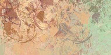 Soyut arka plan sanatı. 2D çizim. Etkileyici yağlı boya resim. Tuvalde fırça darbeleri. Modern sanat. Çok renkli arkaplan. Çağdaş sanat. İfade. Sanatsal dijital palet.