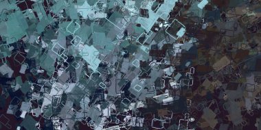 Soyut arka plan sanatı. 2D çizim. Etkileyici yağlı boya resim. Tuvalde fırça darbeleri. Modern sanat. Çok renkli arkaplan. Çağdaş sanat. İfade. Sanatsal dijital palet.