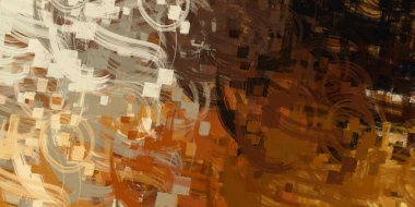 Soyut arka plan sanatı. 2D çizim. Etkileyici yağlı boya resim. Tuvalde fırça darbeleri. Modern sanat. Çok renkli arkaplan. Çağdaş sanat. İfade. Sanatsal dijital palet.