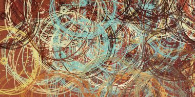 Soyut arka plan sanatı. 2D çizim. Etkileyici yağlı boya resim. Tuvalde fırça darbeleri. Modern sanat. Çok renkli arkaplan. Çağdaş sanat. İfade. Sanatsal dijital palet.