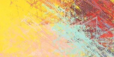 Soyut arka plan sanatı. 2D çizim. Etkileyici yağlı boya resim. Tuvalde fırça darbeleri. Modern sanat. Çok renkli arkaplan. Çağdaş sanat. İfade. Sanatsal dijital palet.