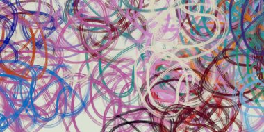 Soyut arka plan sanatı. 2D çizim. Etkileyici yağlı boya resim. Tuvalde fırça darbeleri. Modern sanat. Çok renkli arkaplan. Çağdaş sanat. İfade. Sanatsal dijital palet.