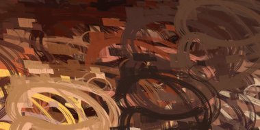 Soyut arka plan sanatı. 2D çizim. Etkileyici yağlı boya resim. Tuvalde fırça darbeleri. Modern sanat. Çok renkli arkaplan. Çağdaş sanat. İfade. Sanatsal dijital palet.