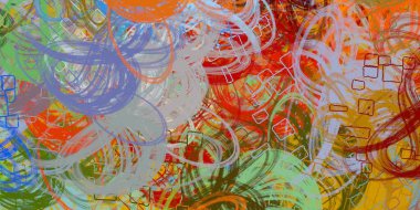 Soyut arka plan sanatı. 2D çizim. Etkileyici yağlı boya resim. Tuvalde fırça darbeleri. Modern sanat. Çok renkli arkaplan. Çağdaş sanat. İfade. Sanatsal dijital palet.