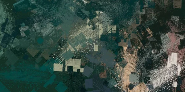 Soyut arka plan sanatı. 2D çizim. Etkileyici yağlı boya resim. Tuvalde fırça darbeleri. Modern sanat. Çok renkli arkaplan. Çağdaş sanat. İfade. Sanatsal dijital palet.