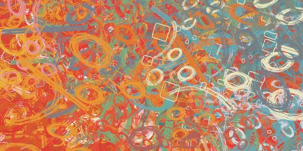 Soyut arka plan sanatı. 2D çizim. Etkileyici yağlı boya resim. Tuvalde fırça darbeleri. Modern sanat. Çok renkli arkaplan. Çağdaş sanat. İfade. Sanatsal dijital palet.