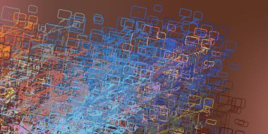 Soyut arka plan sanatı. 2D çizim. Etkileyici yağlı boya resim. Tuvalde fırça darbeleri. Modern sanat. Çok renkli arkaplan. Çağdaş sanat. İfade. Sanatsal dijital palet.