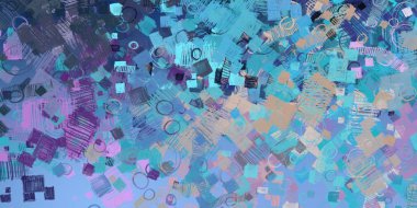 Soyut arka plan sanatı. 2D çizim. Etkileyici yağlı boya resim. Tuvalde fırça darbeleri. Modern sanat. Çok renkli arkaplan. Çağdaş sanat. İfade. Sanatsal dijital palet.