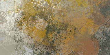 Soyut arka plan sanatı. 2D çizim. Etkileyici yağlı boya resim. Tuvalde fırça darbeleri. Modern sanat. Çok renkli arkaplan. Çağdaş sanat. İfade. Sanatsal dijital palet.