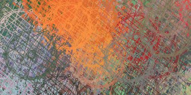 Soyut arka plan sanatı. 2D çizim. Etkileyici yağlı boya resim. Tuvalde fırça darbeleri. Modern sanat. Çok renkli arkaplan. Çağdaş sanat. İfade. Sanatsal dijital palet.