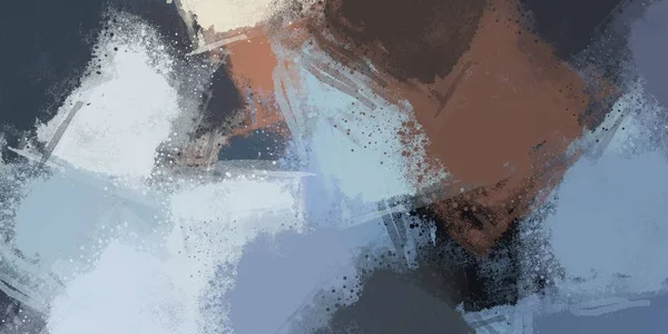 Abstrakte Hintergrundkunst Abbildung Expressive Ölmalerei Pinselstriche Auf Leinwand Moderne Kunst — Stockfoto