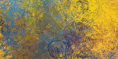 Soyut arka plan sanatı. 2D çizim. Etkileyici yağlı boya resim. Tuvalde fırça darbeleri. Modern sanat. Çok renkli arkaplan. Çağdaş sanat. İfade. Sanatsal dijital palet.