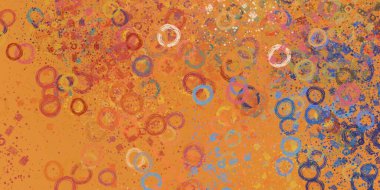 Soyut arka plan sanatı. 2D çizim. Etkileyici yağlı boya resim. Tuvalde fırça darbeleri. Modern sanat. Çok renkli arkaplan. Çağdaş sanat. İfade. Sanatsal dijital palet.