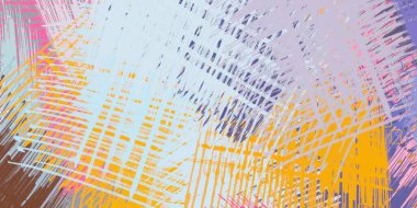 Soyut arka plan sanatı. 2D çizim. Etkileyici yağlı boya resim. Tuvalde fırça darbeleri. Modern sanat. Çok renkli arkaplan. Çağdaş sanat. İfade. Sanatsal dijital palet.