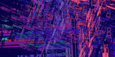 Soyut arka plan sanatı. 2D çizim. Etkileyici yağlı boya resim. Tuvalde fırça darbeleri. Modern sanat. Çok renkli arkaplan. Çağdaş sanat. İfade. Sanatsal dijital palet.