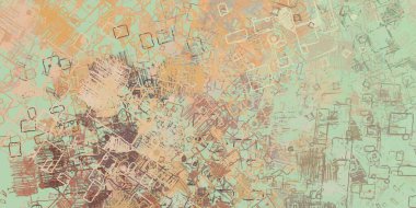 Soyut arka plan sanatı. 2D çizim. Etkileyici yağlı boya resim. Tuvalde fırça darbeleri. Modern sanat. Çok renkli arkaplan. Çağdaş sanat. İfade. Sanatsal dijital palet.